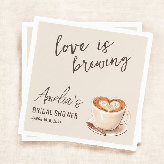 Boho Liefde Bruist Bruiloft Koffie Bruidsmeisjesfe Servet