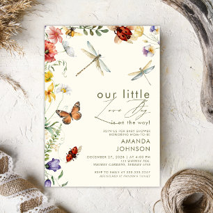 Boho Liefdeskever Insecten Libel baby shower Kaart