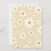 Boho Light Daisy Baby shower Uitnodiging (Achterkant)