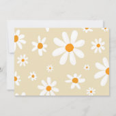 Boho Light Daisy First Birthday Photo Invitation (Dos)