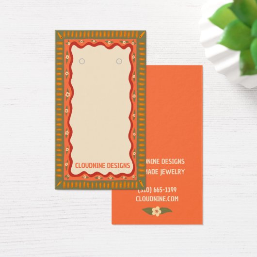 Boho Lijst Oorbel Ketting Sieraden Display Kaart (Bureau)