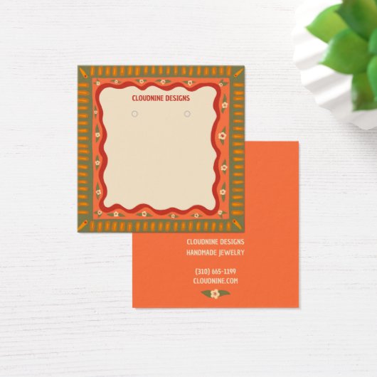 Boho Lijst Oorbel Ketting Sieraden Display Kaart (Bureau)