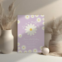 Boho Lila Witte Daisy Ze is een Wild ONE Verjaarda
