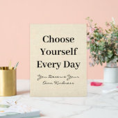Boho Linen Self-Love Every Day Quote (Mariage)
