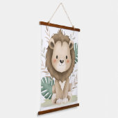 Boho Lion &leaf Hangend Wandkleed (Gebogen)