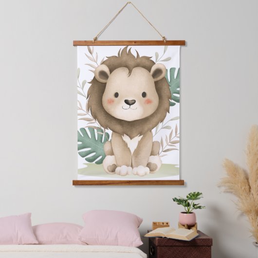 Boho Lion &leaf Hangend Wandkleed (Slaapkamer)