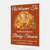 Boho Little Acorn Baby shower d'automne Bienvenue (Angle)