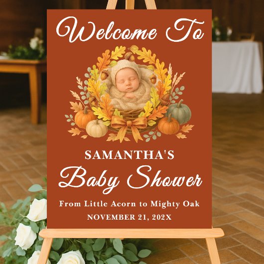 Boho Little Acorn Baby shower d'automne Bienvenue