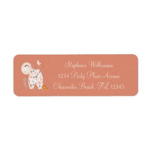 Boho Little Explorer Baby Shower Return Etiket
