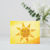 Boho Little Gold Sunshine Carte de remerciements d (Debout devant)