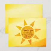 Boho Little Gold Sunshine Carte de remerciements d (Devant / Derrière)