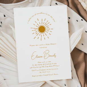 Boho Little Ray of Sunshine Baby shower Kaart