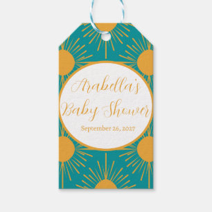 Boho Little Ray van Sun Turquoise Baby shower Cadeaulabel