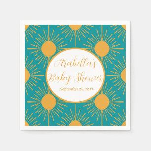 Boho Little Ray van Sun Turquoise Baby shower Servet