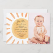 Boho Little Sunshine 1er anniversaire Invitation S (Devant)