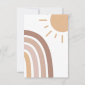 Boho Little Sunshine 1er Anniversaire Invitation S (Dos)