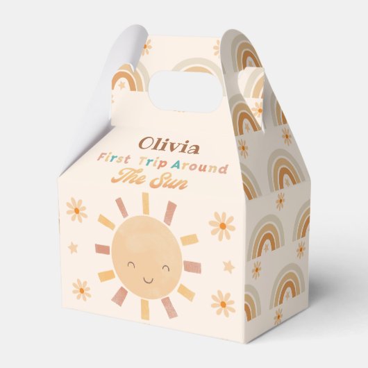 Boho Little Sunshine Baby shower Favor Box Bedankdoosjes (Voorkant Zijde)