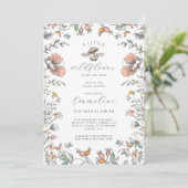 Boho Little Wildflower Girl Baby Shower Invitation (Debout devant)