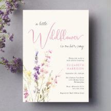 Boho Little Wildflower Waterverf Baby shower