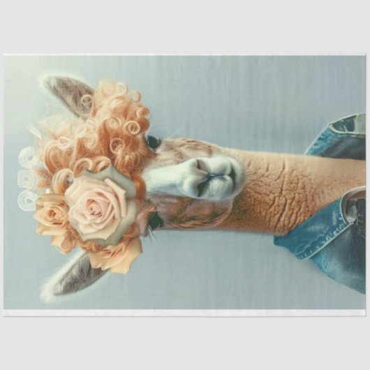 Boho Llama Decoupage Tissuepapier (Voorkant)
