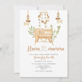 Boho Llama mama kinderkamer mobiel baby shower Kaart (Voorkant)