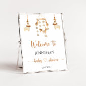 Boho Llama mobiele babyshower Welkom Poster