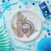 Boho Llama Papieren Bordje (Feest)