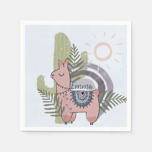 Boho Llama Servet (Voorkant)