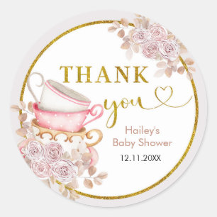Boho Love is Brewing Bruidsfeest Dank Je Ronde Sticker