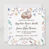 Boho Love Ows Faire-part de mariage Floral (Devant)