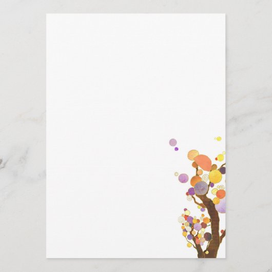 Boho Love Trees DIY Wedding Reception menu (Achterkant)