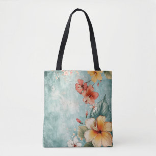 Boho luchtige tropische bloem draagtas