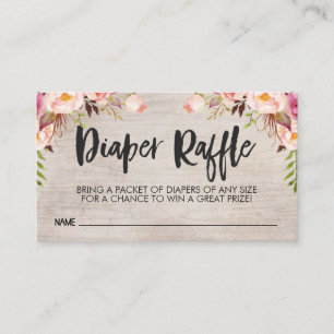 Boho Luier Raffle Kaart Insert Visitekaartje Maat