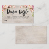 Boho Luier Raffle Kaart Insert Visitekaartje Maat (Voorkant / Achterkant)