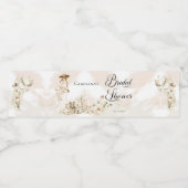 Boho Luipaard | Vrouw Tropische Bloemige Bruidsmei Waterfles Etiket (Enkel label)