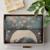 Boho Maan en Bloemen 5 Decoupage Papier (Geschenk)