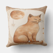 Boho Maan Kat Design Kussen (Achterkant)