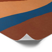 Boho Maan Landschap Abstract Terracotta Trendy Poster (Hoek)