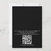 Boho Maan Sterren Hemels Zwarte QR Code Huwelijk Kaart (Achterkant)