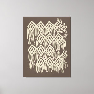 Boho Macrame Hanging Painting Canvas Afdruk