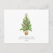 Boho Macrame kerstboom Feestdagenkaart (Voorkant)