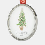 Boho Macrame kerstboomfeestdag Metalen Ornament (Links)