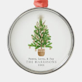 Boho Macrame kerstboomfeestdag Metalen Ornament (Voorkant)