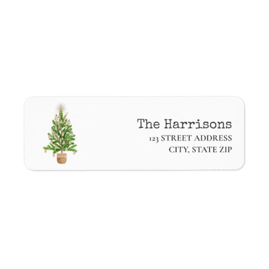 Boho Macrame - kerstboomlabel Etiket (Voorkant)