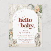 Boho Macrame Tiger Greenery | BABY SHOWER Informatiekaartje (Voorkant)