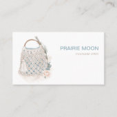 Boho Macrame Waterverf Bag Visitekaartje (Voorkant)