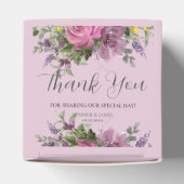 Boho Magenta Paarse Roze Mauve Bloemenbruiloft Bedankdoosjes (Bovenkant)