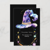 Boho Magic Editable Wizard Verjaardag Bedankkaart (Voorkant / Achterkant)