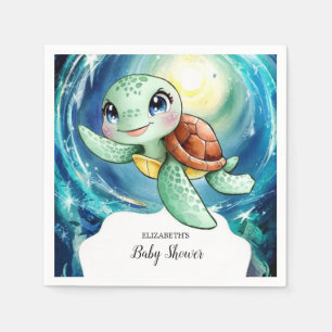 Boho magische oceaan schildpad Baby shower Servet