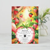 Boho Magische Zoete Aardbei Verjaardag Kaart (Staand voorkant)
